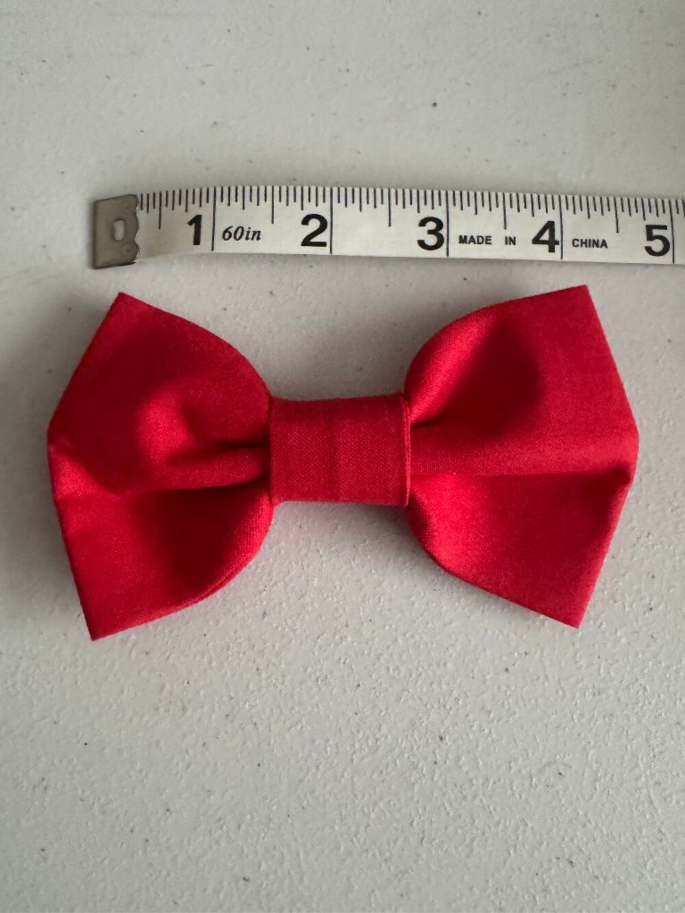 Medium Red Christmas Dog Bowtie - HANDMADE